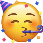 thank you party emoji