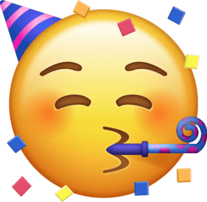 thank you party emoji