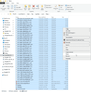 delete windows temp files